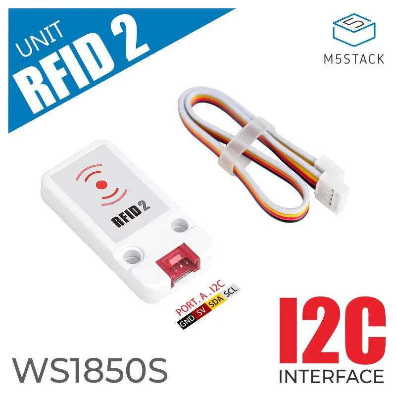 M5Stack WS1850S RFID sensor unit with HY2.0-4P cable for 13.56MHz applications