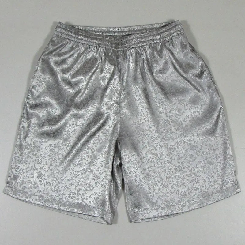 Men's black Tang suit shorts with elastic drawstring waistband