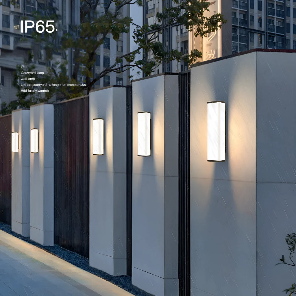 60cm outdoor waterproof wall light with stainless steel construction and LED lighting