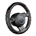 Willow leaf massage non-slip PU leather car steering wheel cover in photo colour, universal M size for 38cm wheels