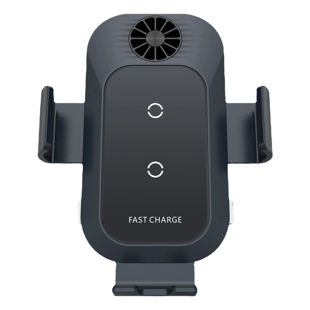 C35 colour car wireless charger phone holder with suction cup air vent mount showing charging surface and adjustable bracket