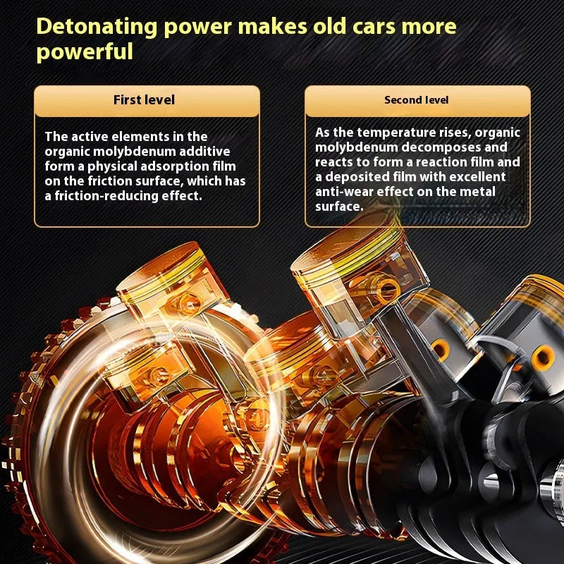 60ml engine anti-wear additive in white-capped bottle for petrol and diesel vehicles