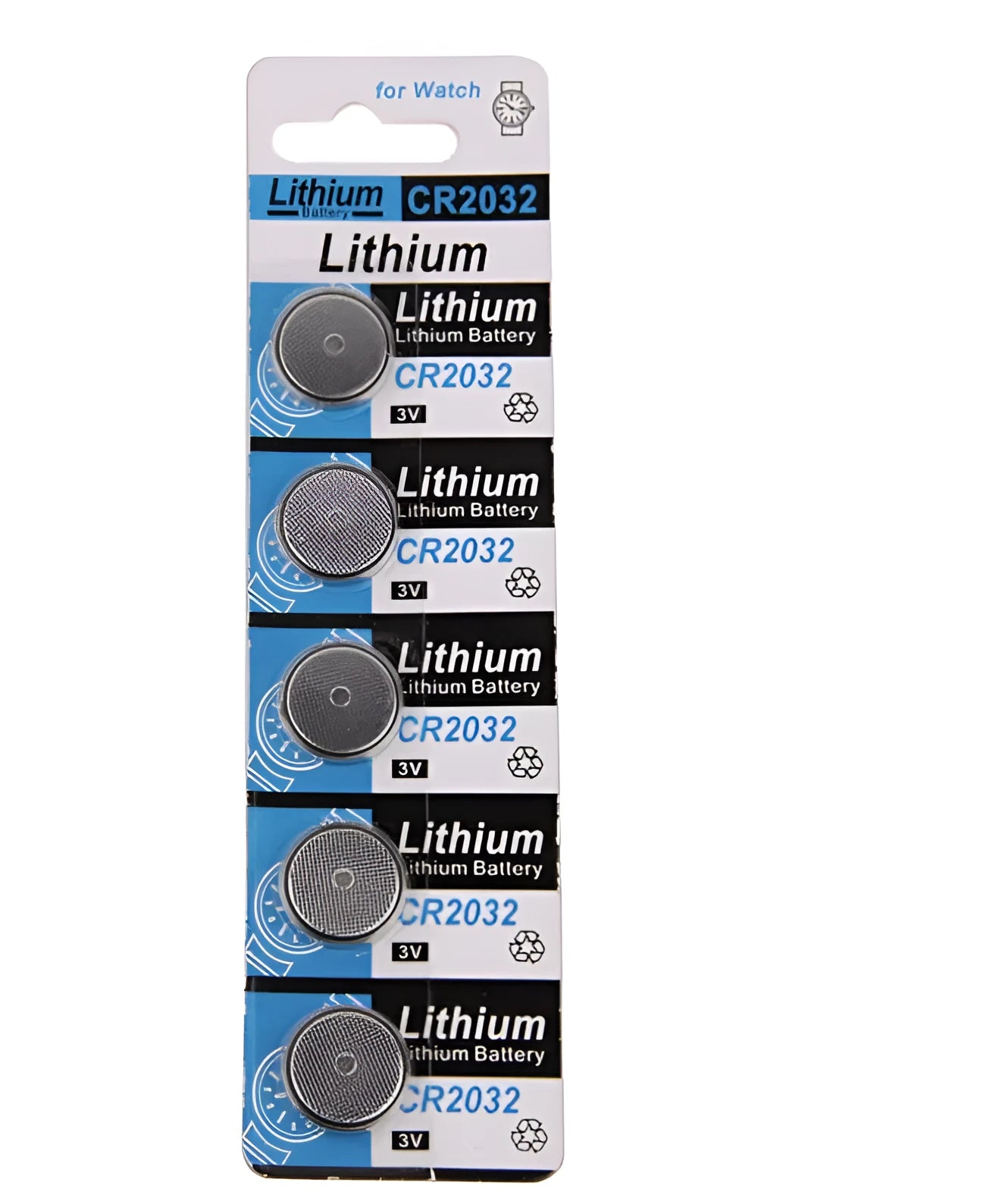 CR2032 lithium button battery 5-pack for electronic scales and remote controls