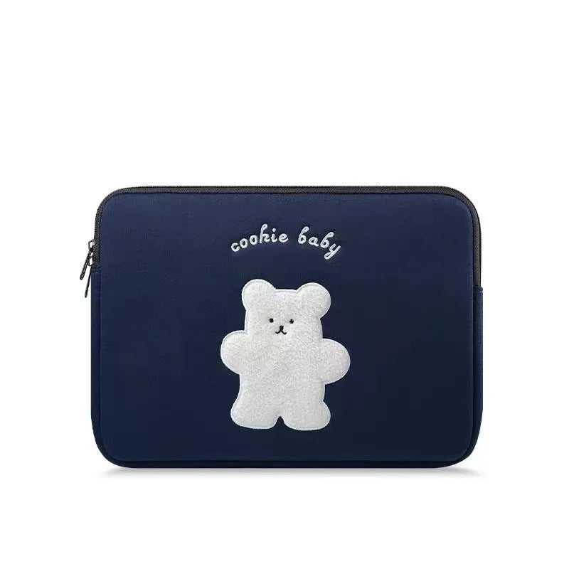 Embroidered animal design laptop sleeve bag for 13.6-inch to 15.6-inch computers