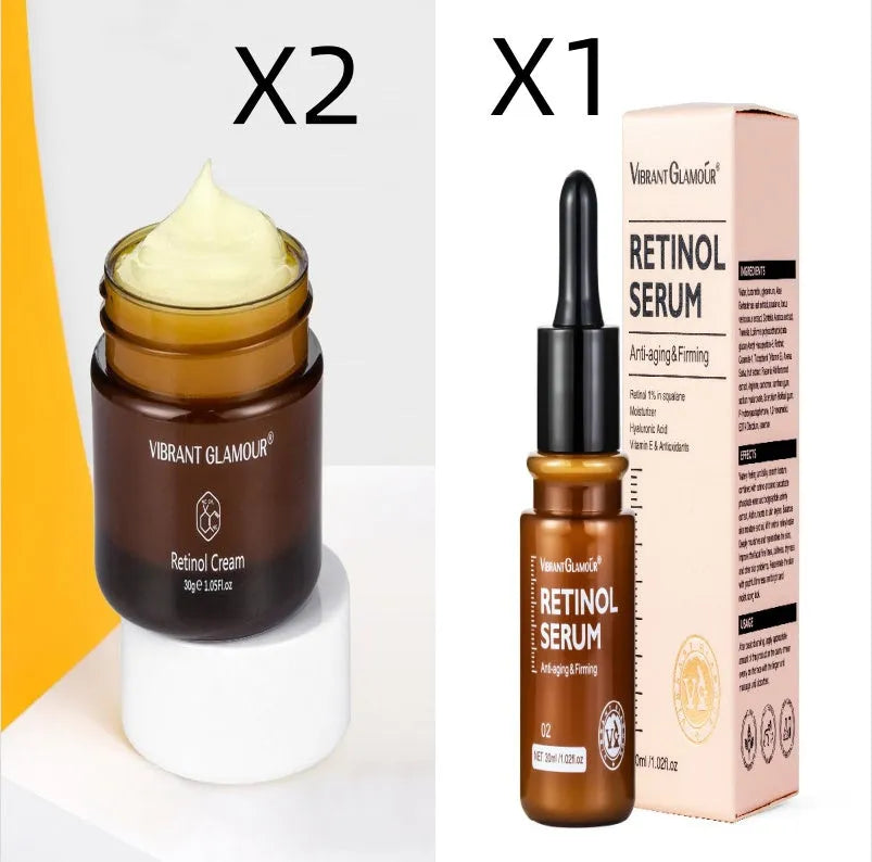 30 ml bottle of retinol facial serum for reducing fine lines and moisturising skin