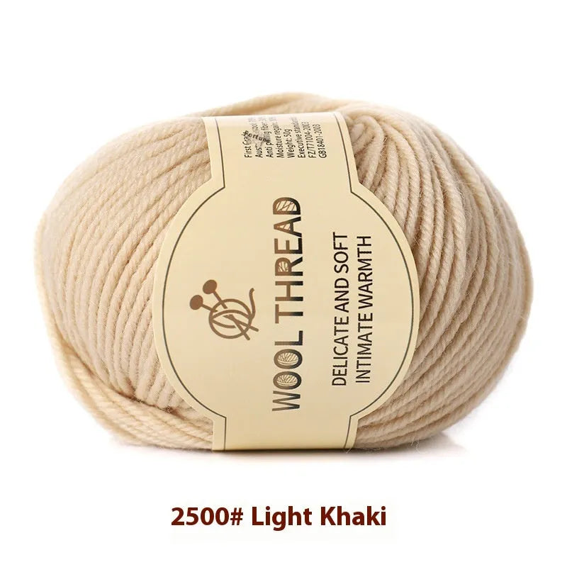 Roll of domestic wool knitting yarn for 10 needles in various colours including green, red, and blue