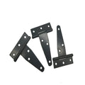 Fixed T-shaped iron hinge for wooden doors with straight arm and 175-degree opening