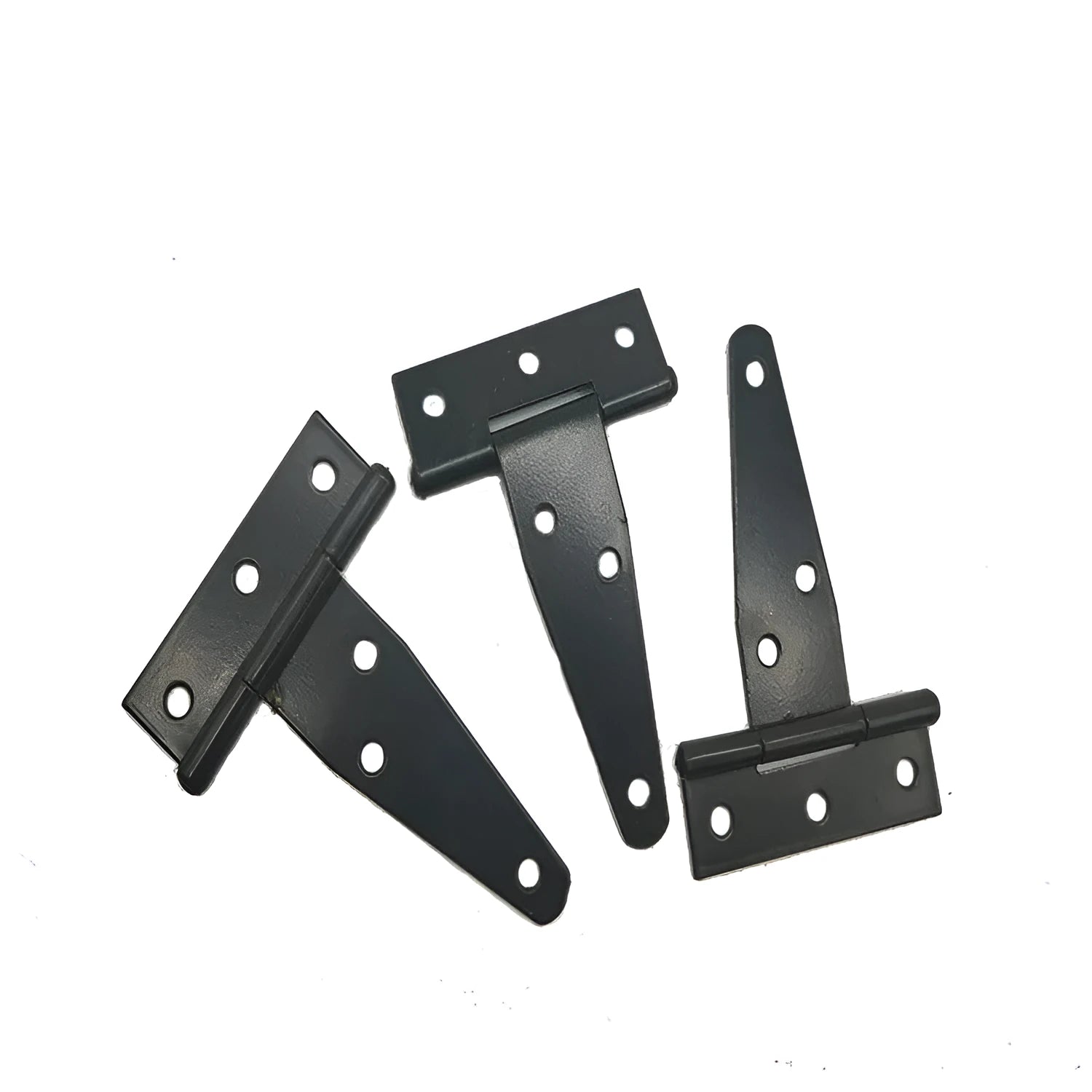 Fixed T-shaped iron hinge for wooden doors with straight arm and 175-degree opening