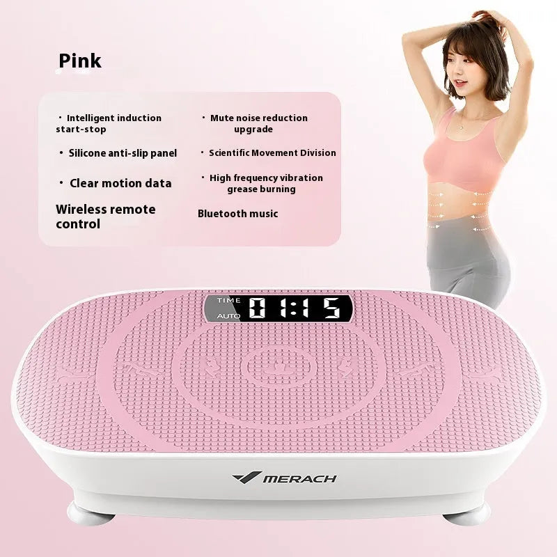 Grey portable smart power plate vibration platform measuring 58x38x16cm with 300kg load capacity
