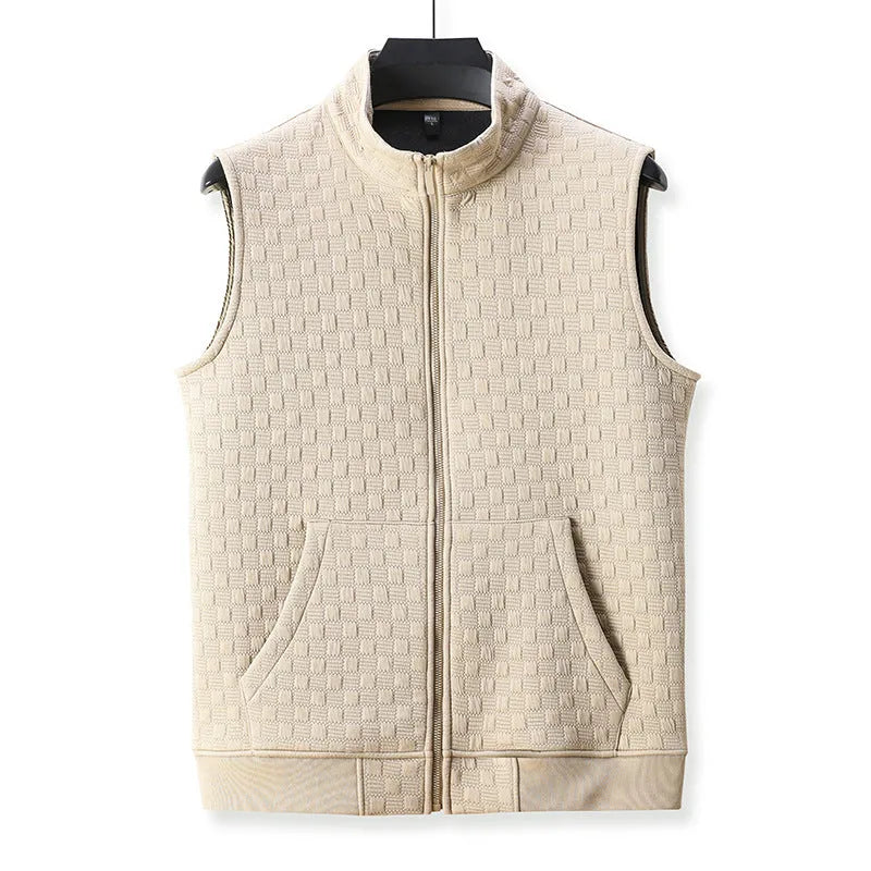 Men's sleeveless waistcoat vest in a cardigan style available in multiple colours.