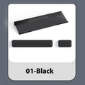 Double-sided computer desk mat with memory foam wrist rest in multiple colour options