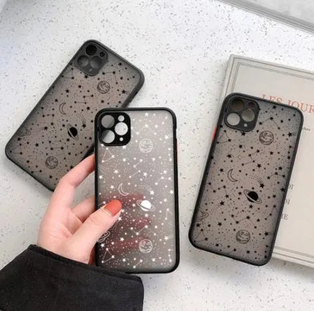 Black and white iPhone case with skin sensation texture compatible with multiple iPhone models