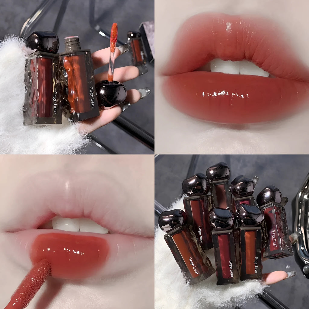 Glacier Lava Lip Lacquer mirror lip gloss in water-light texture with seven colour options