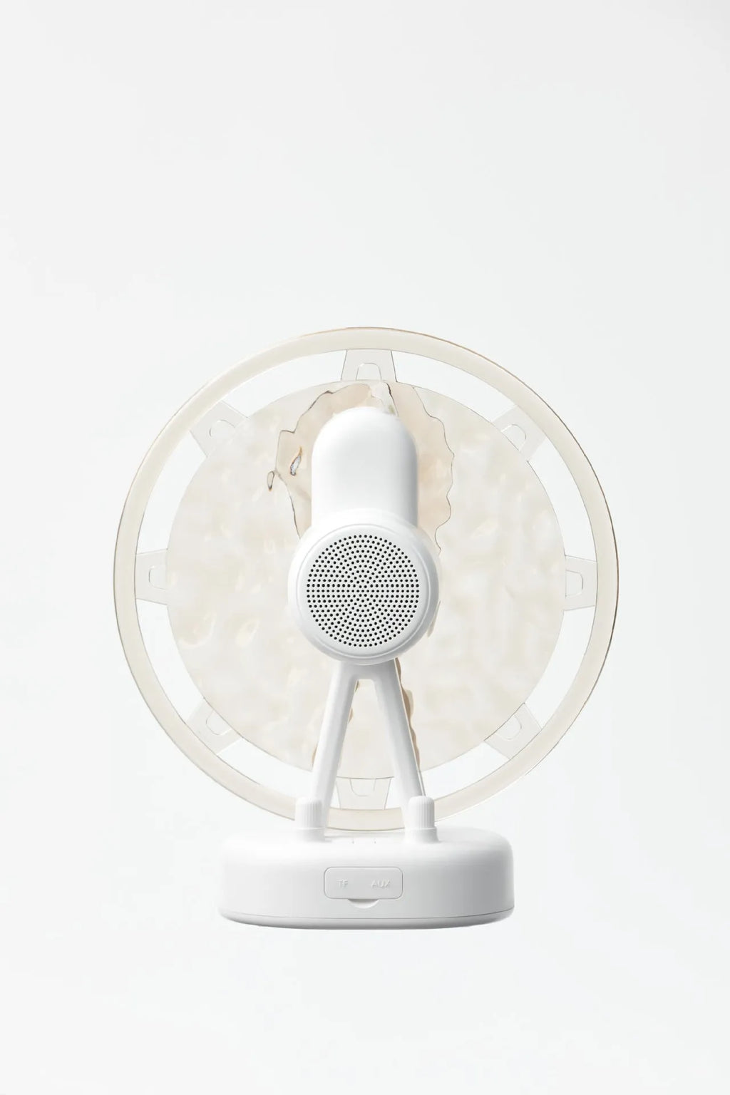 White and pink Ferris wheel design Bluetooth speaker with colourful water ripple LED mood lights