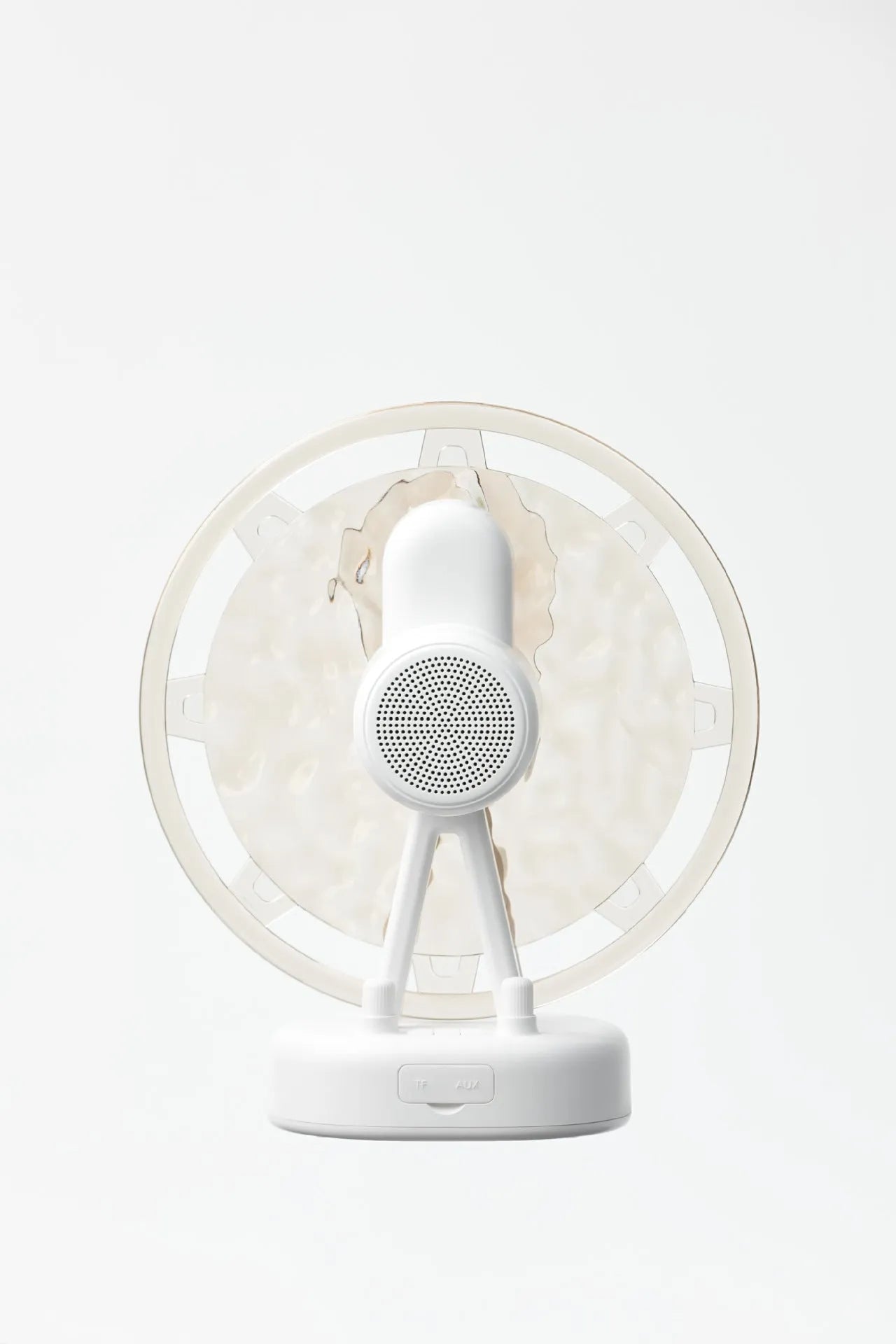 White and pink Ferris wheel design Bluetooth speaker with colourful water ripple LED mood lights