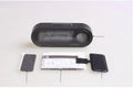 Black car clock thermometer with LED display and adjustable dashboard mounting bracket