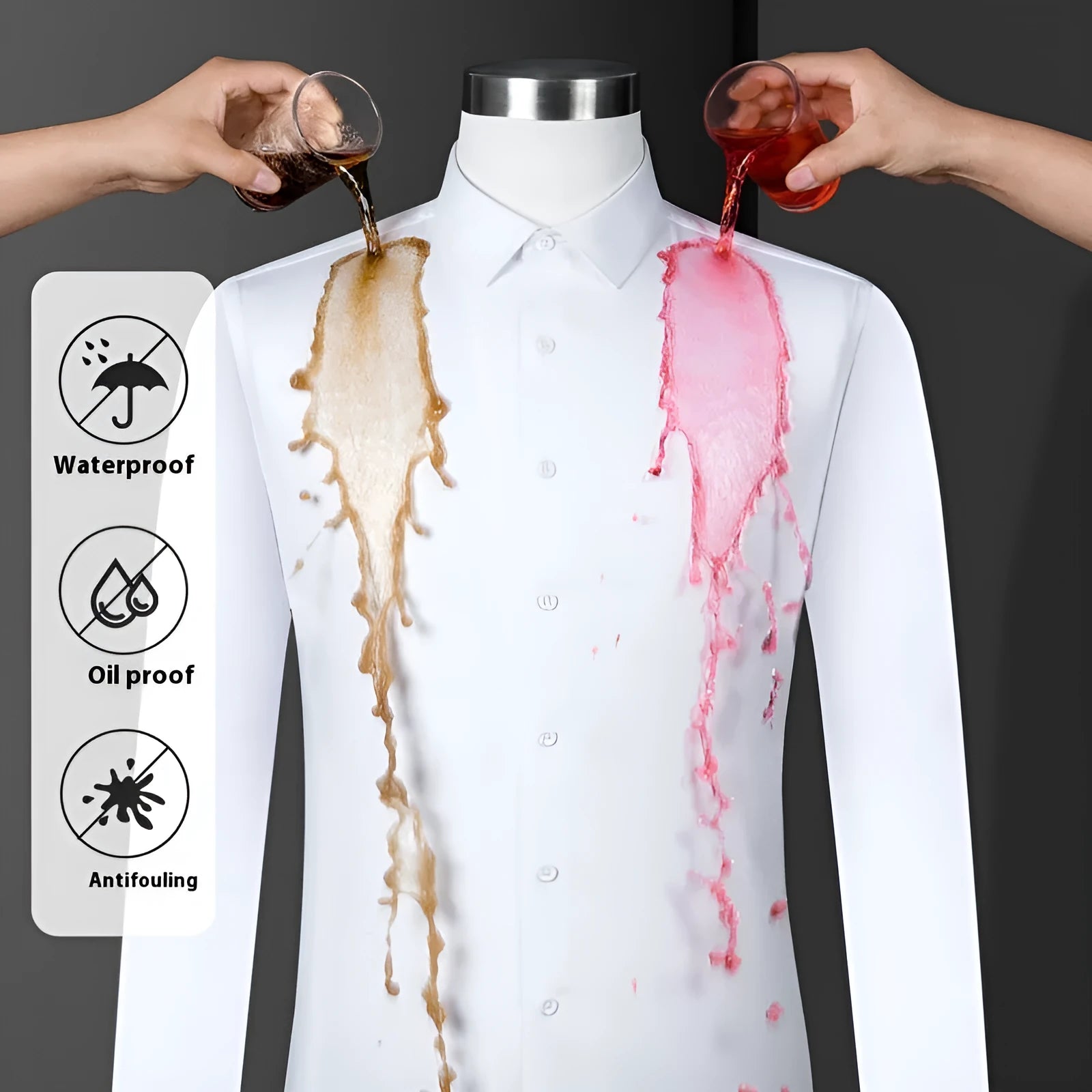 Men's slim fit bamboo fibre shirt with square collar, shown in a solid colour, illustrating business formal style.