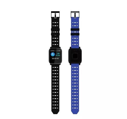 A6 smart bracelet with colour screen and silicone strap on a wrist