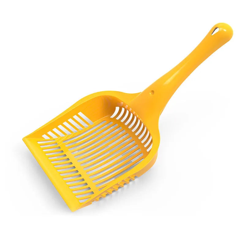 Plastic cat litter scoop in red, yellow or blue colour with small and medium size options