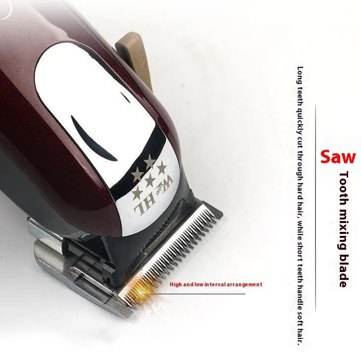 Professional hair clippers set with stainless steel cutter head and choice of EU, UK or US plugs