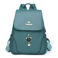 Women's casual PU leather backpack in street style with three-dimensional pockets and advanced texture