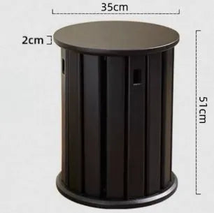 Stackable iron dining stool with round seat and metal frame in modern design