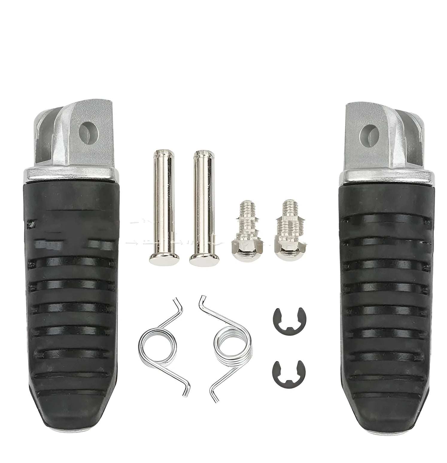 Black aluminium alloy motorcycle foot peg set for Suzuki GSX and V-Strom models