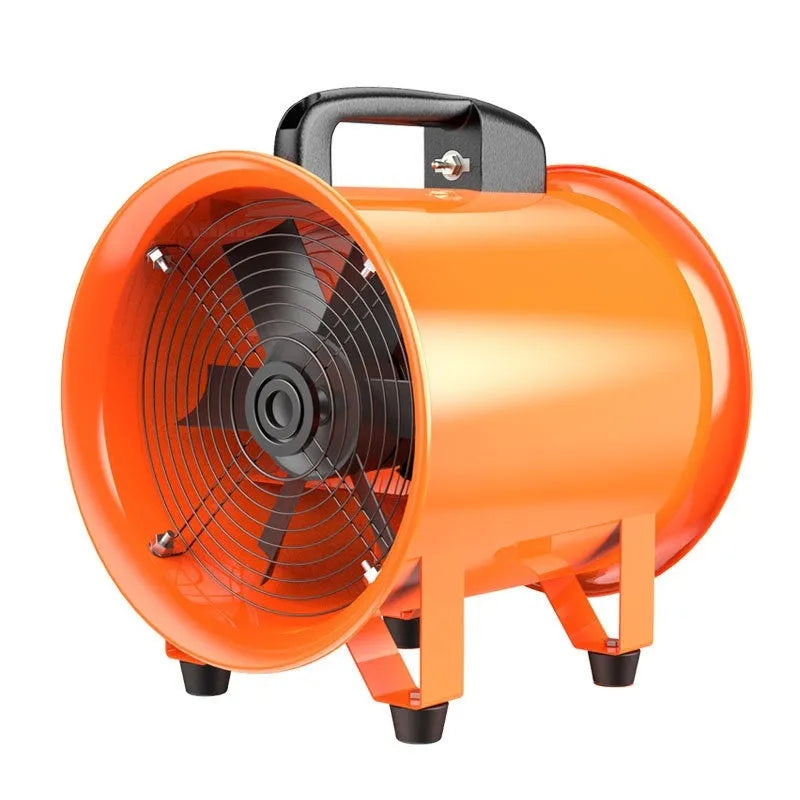 Portable titanium steel axial flow fan with 8-inch diameter and 7-blade design for industrial ventilation