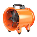 Portable titanium steel axial flow fan with 8-inch diameter and 7-blade design for industrial ventilation