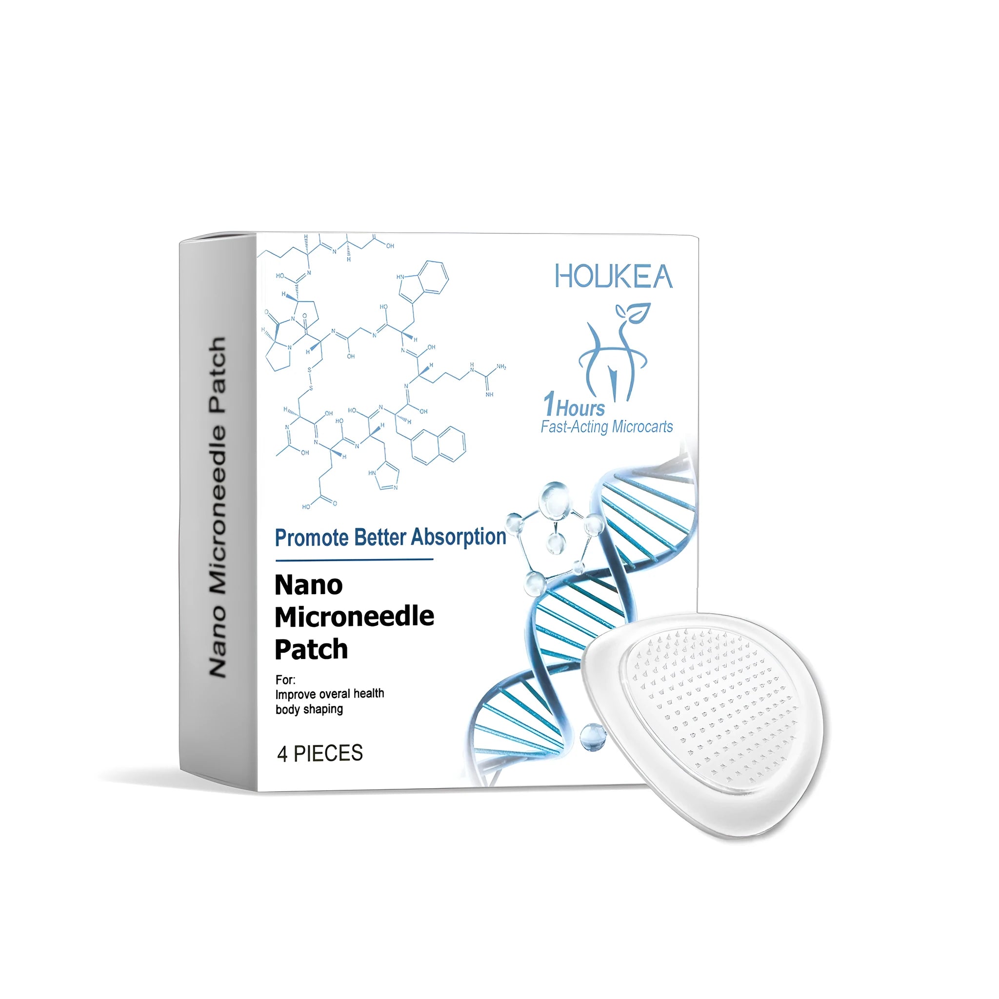 Four nano microneedle patches with botanical extracts including ginger and mugwort root
