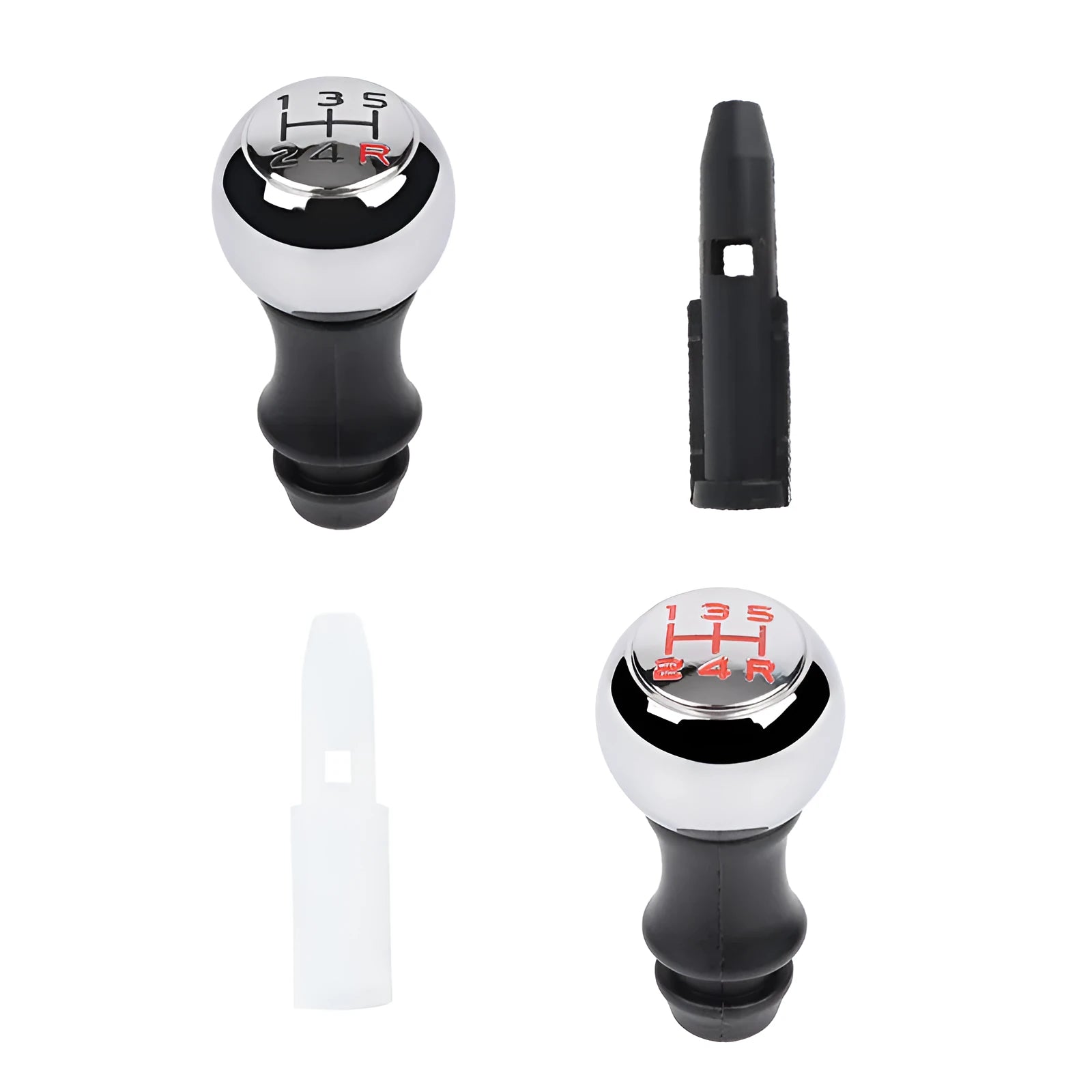 Black aluminium alloy ABS gear knob handball for Peugeot 106 206 307 407 models with font 5 files