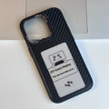 Black DIY display screen phone case with mirror finish for iPhone 13 to 15 series