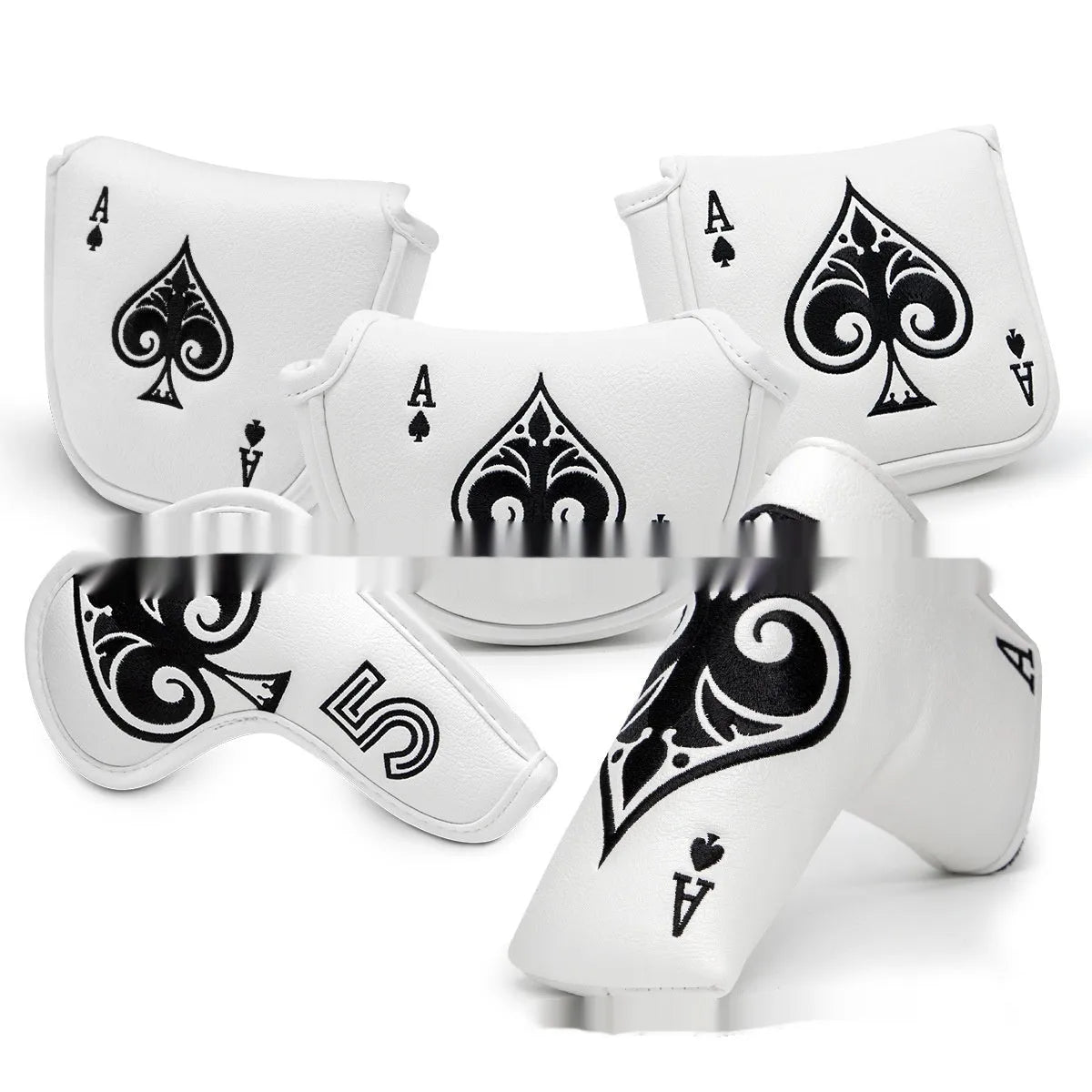 PU golf putter sleeve for club protection and organisation