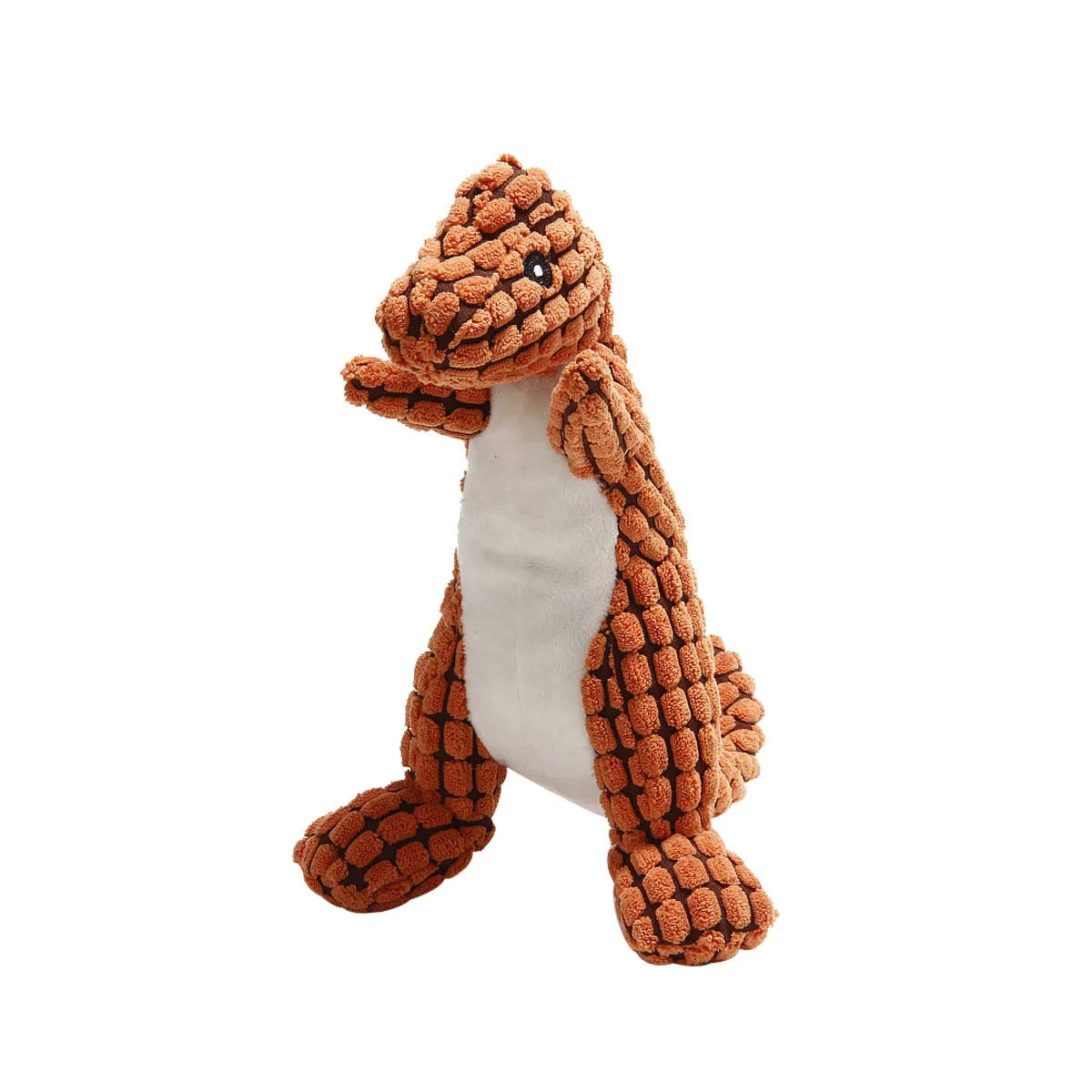 Grey, green, and orange durable dog toys with sound for chewing and boredom relief.
