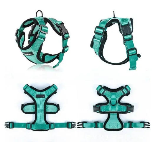 Escape proof reflective cat vest harness with car seat belt adapter for kittens