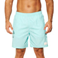 Men's solid colour quick-dry nylon casual shorts with straight leg opening