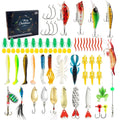 24-piece metal mino bog fishing tackle set with various lures and accessories in 01 style colour