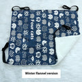 Cat fleece-lined hanging hammock in winter colour design for cage