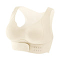 Women's cross back shaping bra with front buckle closure for yoga and exercise wear