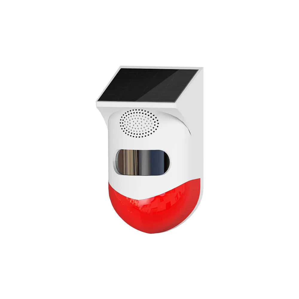 Wireless solar alarm with infrared sensor for outdoor perimeter security