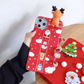 Silicone Christmas back cover case for iPhone in assorted festive colours.