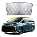 Silver tape car windshield sunshade cover for NOAH XOVY 90 series vehicle.