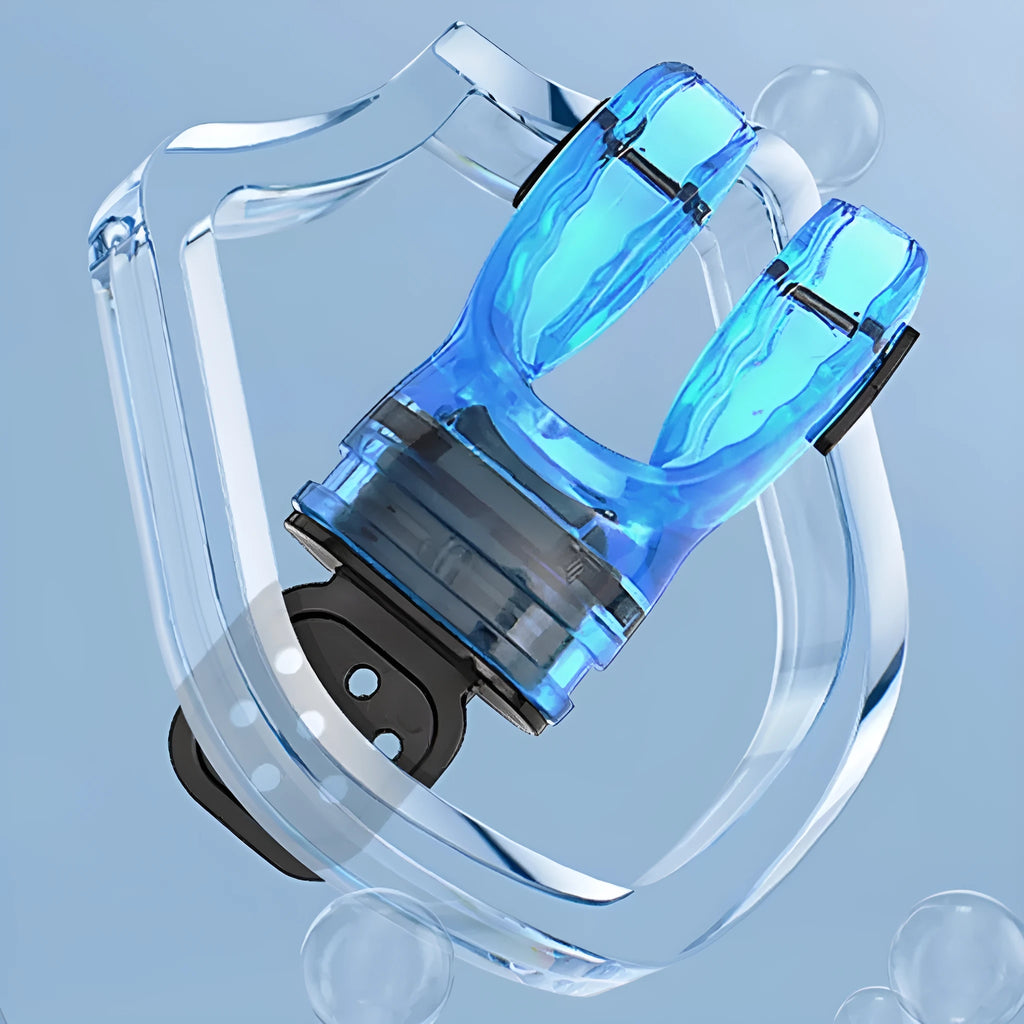 Plastic free edible silicone diving mouthpiece in multiple colour options showing 110mm length
