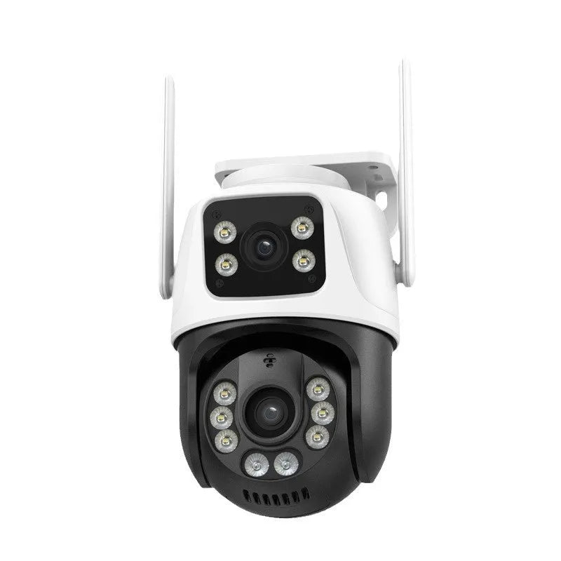 Wireless dual screen outdoor surveillance camera system with 3MP HD resolution