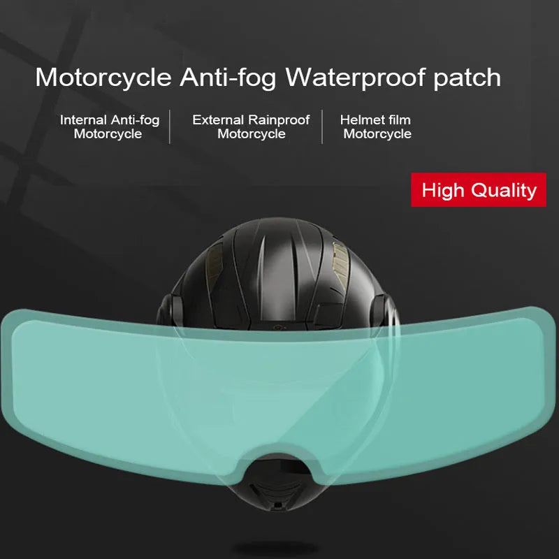 Transparent motorcycle helmet anti-fog rainproof film sticker for full face helmet visor