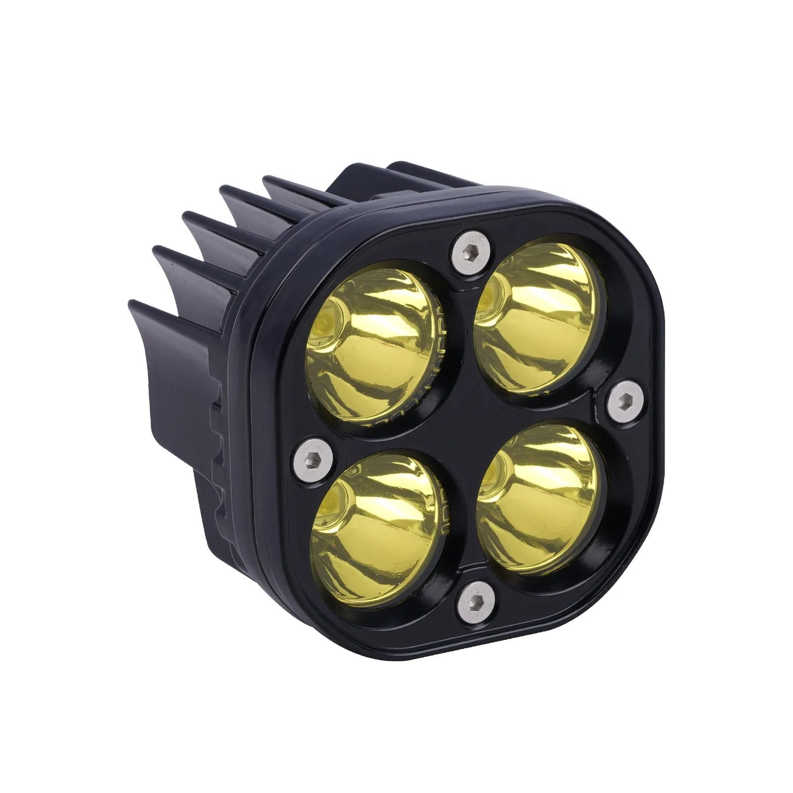 Four-leaf clover design motorcycle spotlight with aluminium base plate for vehicle modification