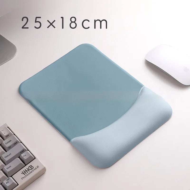 Square cloth silica gel wrister mouse pad with keyboard tray measuring 250 x 180mm