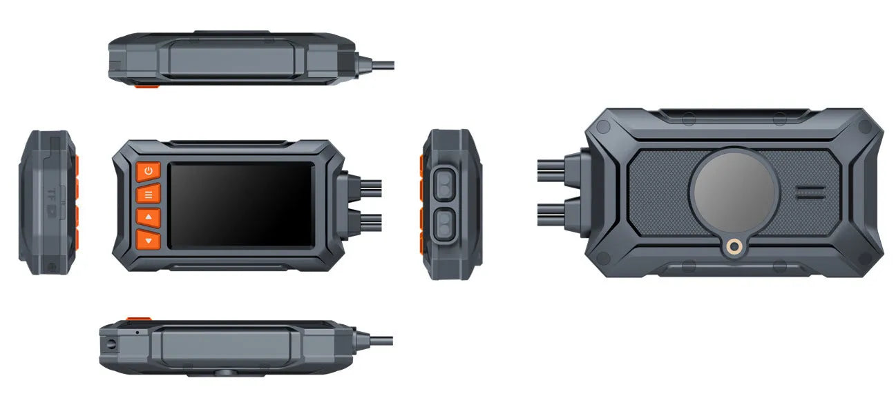 3 inch motorcycle dash cam with dual lenses and GPS module for front and rear recording