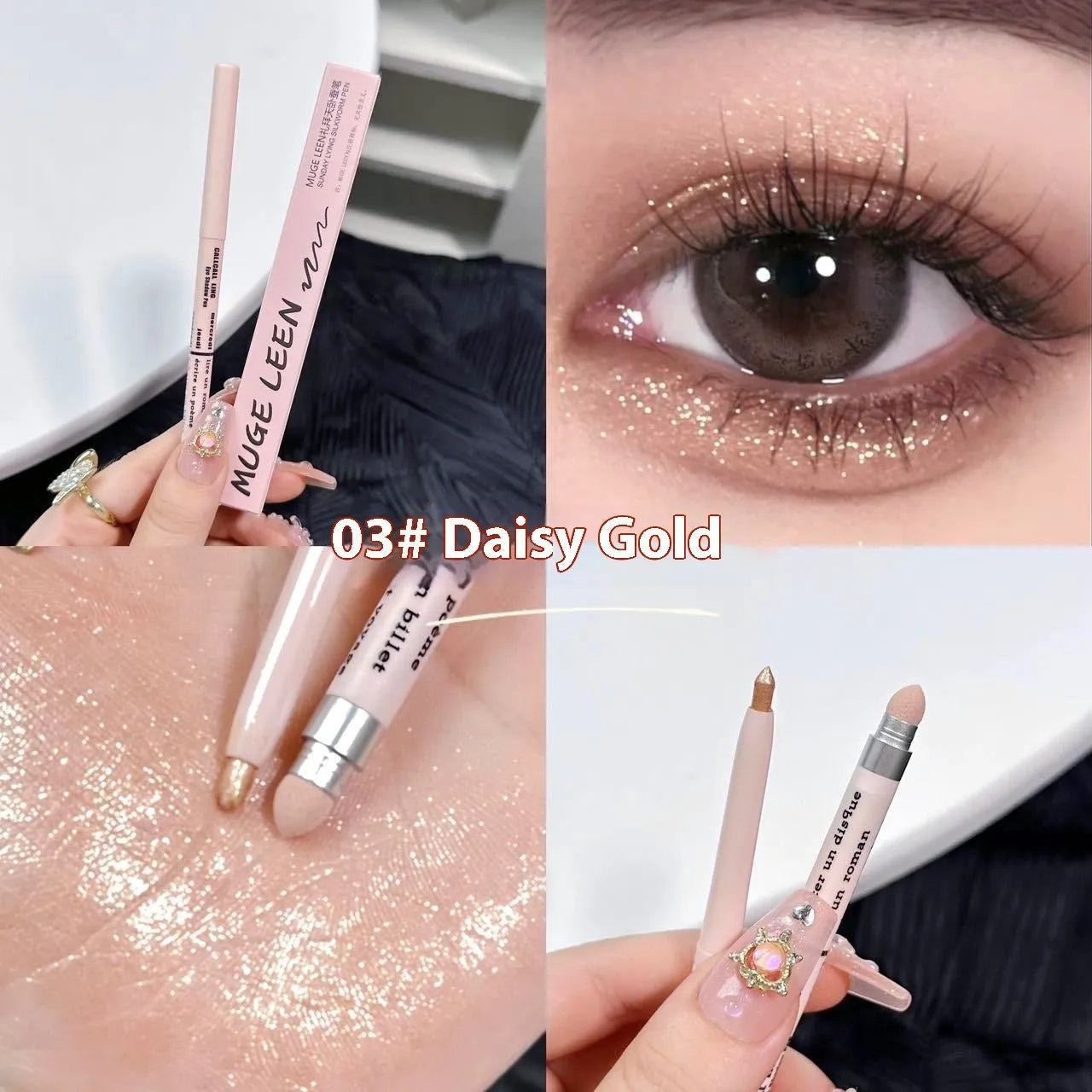 Highlight Brightening 2-in-1 Waterproof Eyeliner Pen in six colour options for eye makeup.