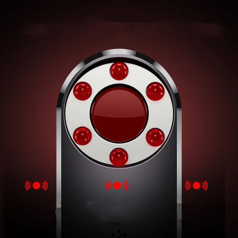 Infrared anti-monitoring detector device showing compact 91mm design with USB connection port
